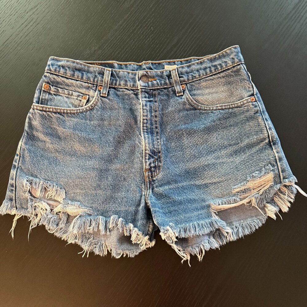 Levi's Vintage Medium Wash Handcut Shorts